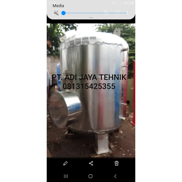 1000 Liter Stainless Hot Water Tank